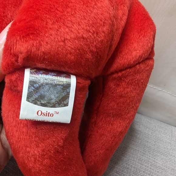 1999 TY Beanie Babies Osito Red Teddy Bear  Tags Flag Mexican Flag Retired Vinta - Picture 4 of 9